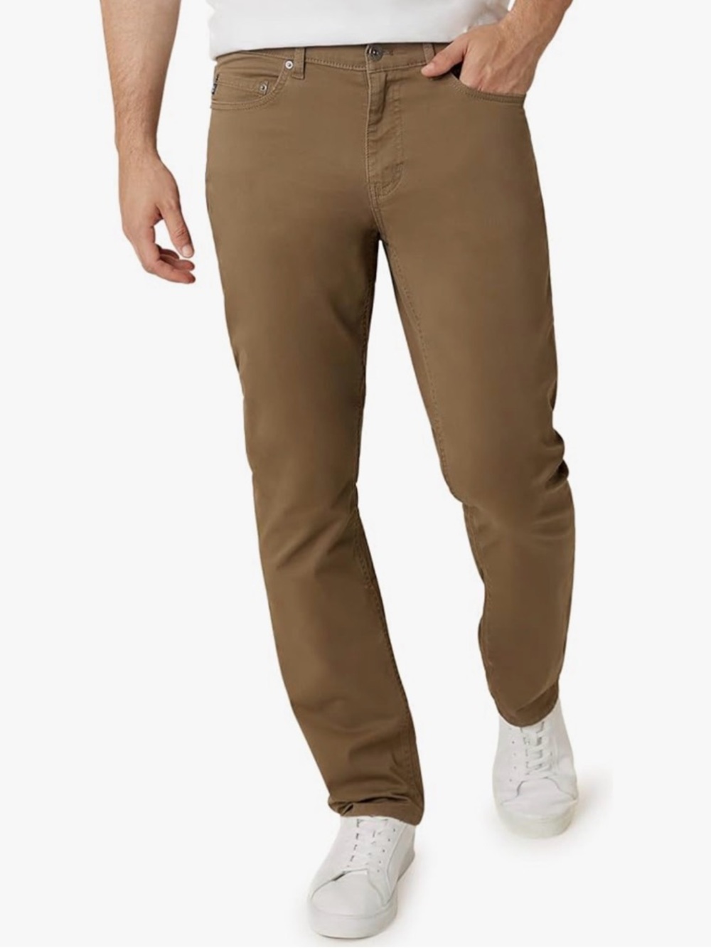 Chaps Mens Slim Straight Fit Modern Chino Pants Deep Khaki Size 30x32